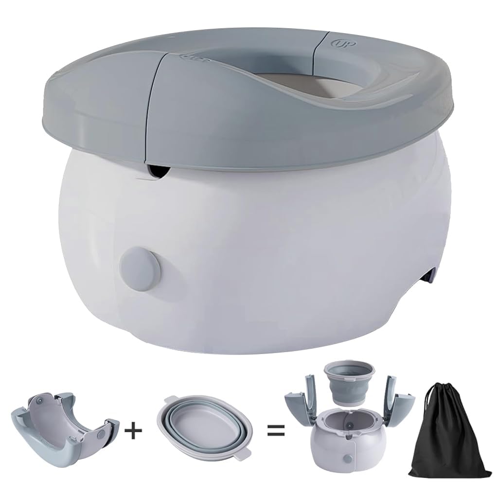 SNOWIE SOFT Potty Training Toilet Seat for Toddlers Outdoor Folding Travel Easy Toilet for Toddlers Double Layer Toilet with Removable Liner Bucket Portable Baby Toilet for 0-3 Years Toddlers SNOWIE SOFT Potty Training Toilet Seat for Toddlers Outdoor Folding Travel Easy Toilet for Toddlers Double Layer Toilet with Removable Liner Bucket Portable Baby Toilet for 0-3 Years Toddlers